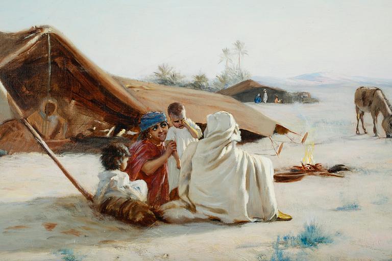 WALDEMAR TODE, olja på duk, otydligt signerad, 1800-tal.