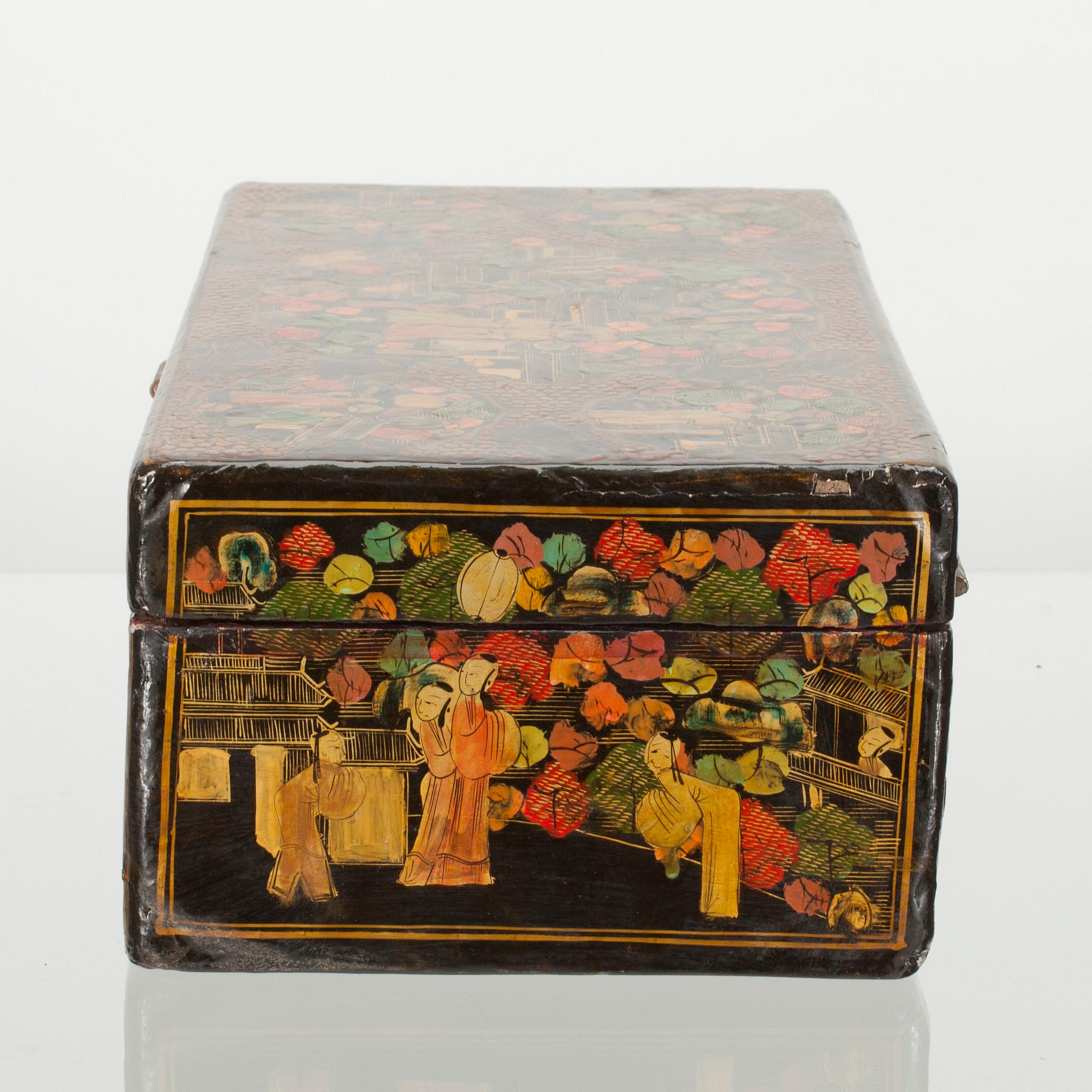 SCHATULL, lackarbete, Kina, 1900-talets första hälft.