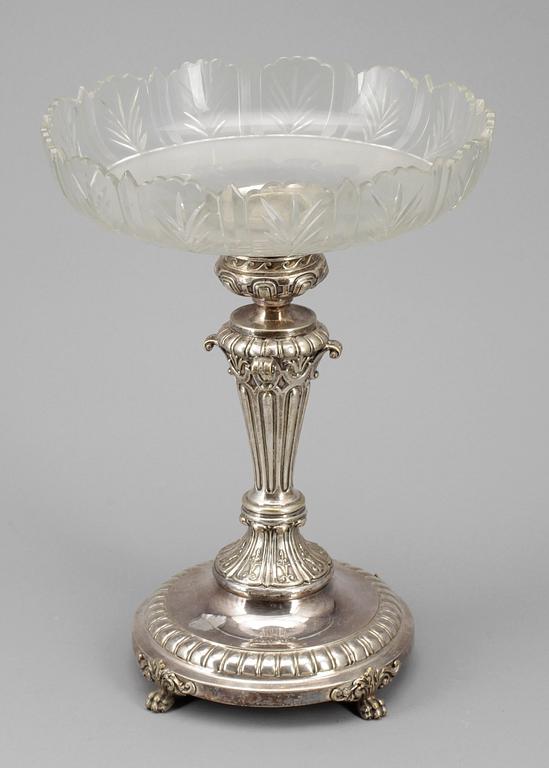 JARDINJÄR, nysilver och glas, 1900-talets första kvartal.