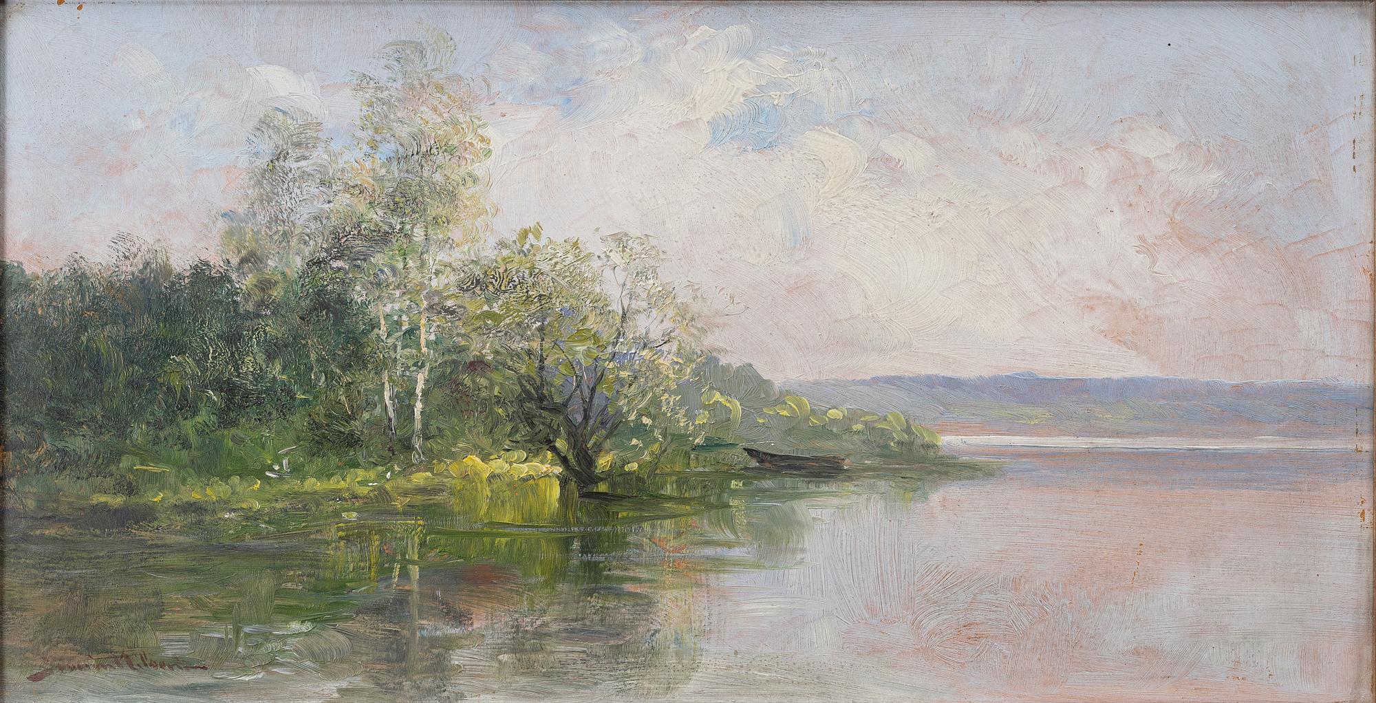 Severin Nilson, Oak in evening light.