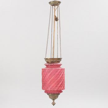 A ceiling lamp, late 19th Century.