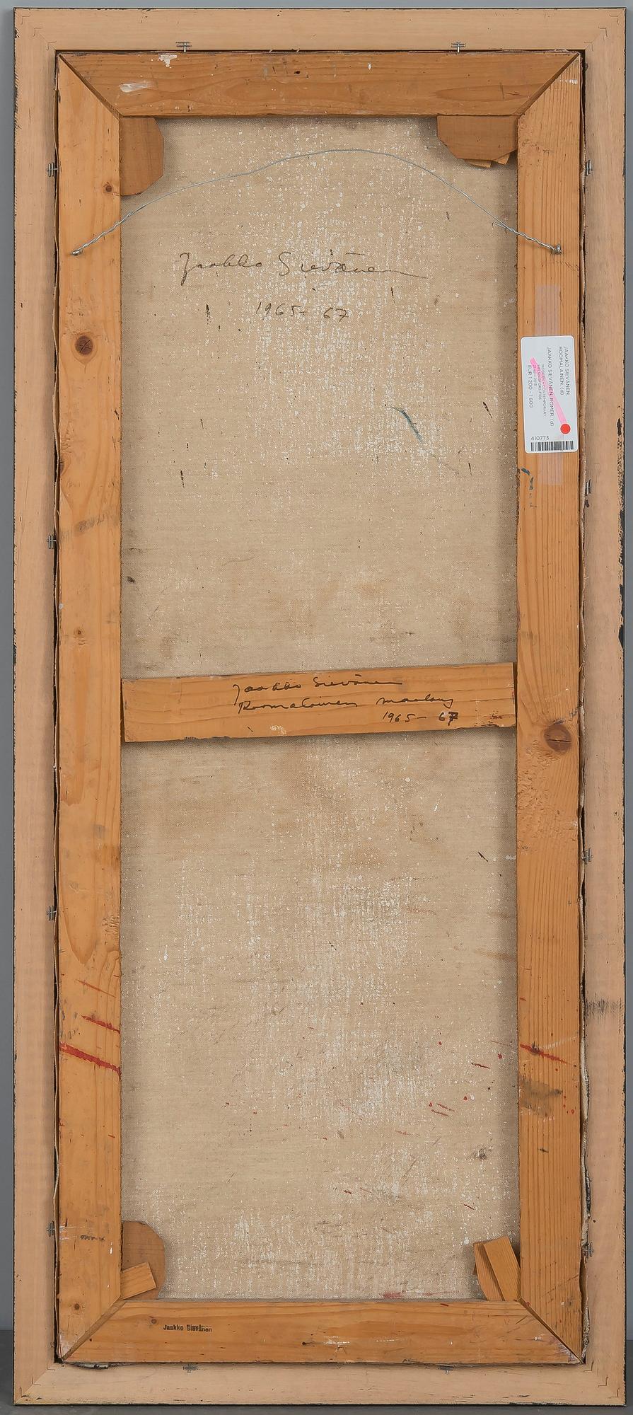 JAAKKO SIEVÄNEN, olja på duk, signerad.