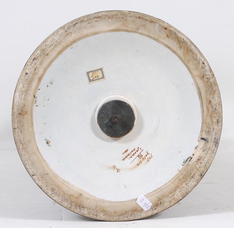 PIEDESTAL, majolika, Gouda, Holland, 1900-talets första hälft.