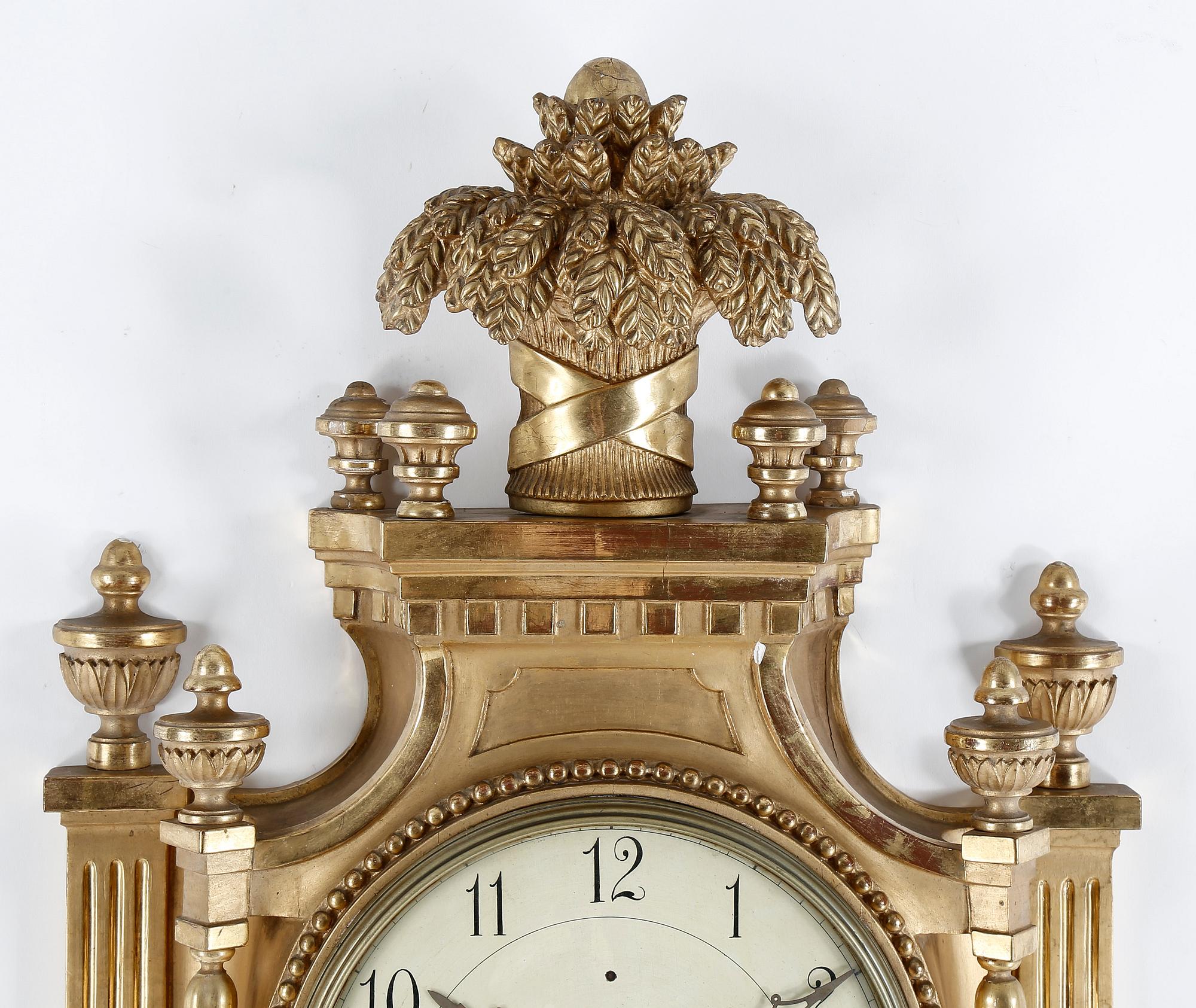 VÄGGPENDYL, gustaviansk stil, 1900-tal.