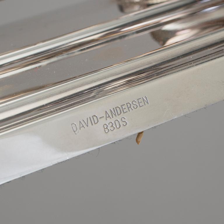 KANDELABER, silver, David Andersen, Norge, 1900-talets andra hälft.