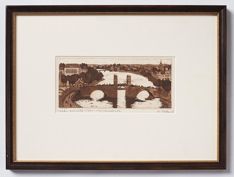 Kaljo Põllu, etching, sigend and dated -68.