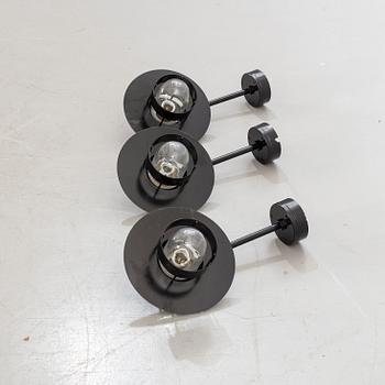JENS MØLLER-JENSEN, three wall lamps for out doors, "Albertslund", Louis Poulsen.