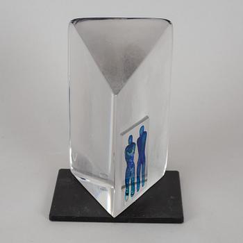 BERTIL VALLIEN, a glass sculpture, signed.