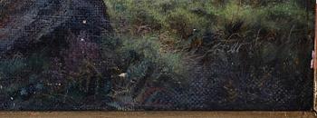 OKÄND KONSTNÄR, olja på duk, otydligt signerad, 1800-/1900-tal.