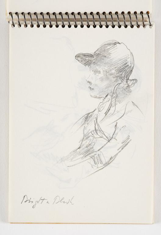 Lotte Laserstein, 4 skissböcker med blyertsteckningar.