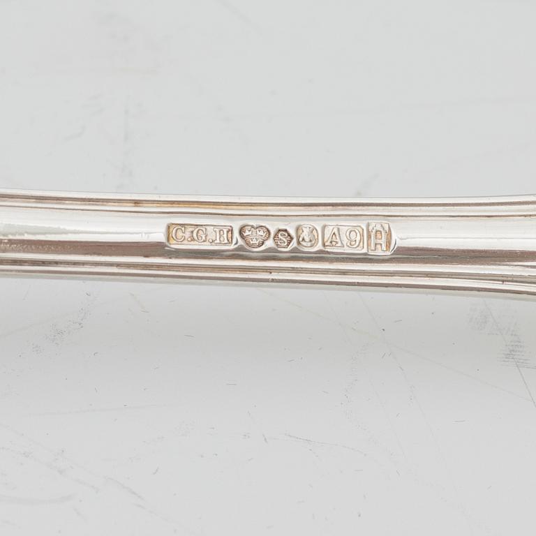 C.G. Hallberg, bestickuppsättning, 36 delar, silver, Stockholm 1951-1952.