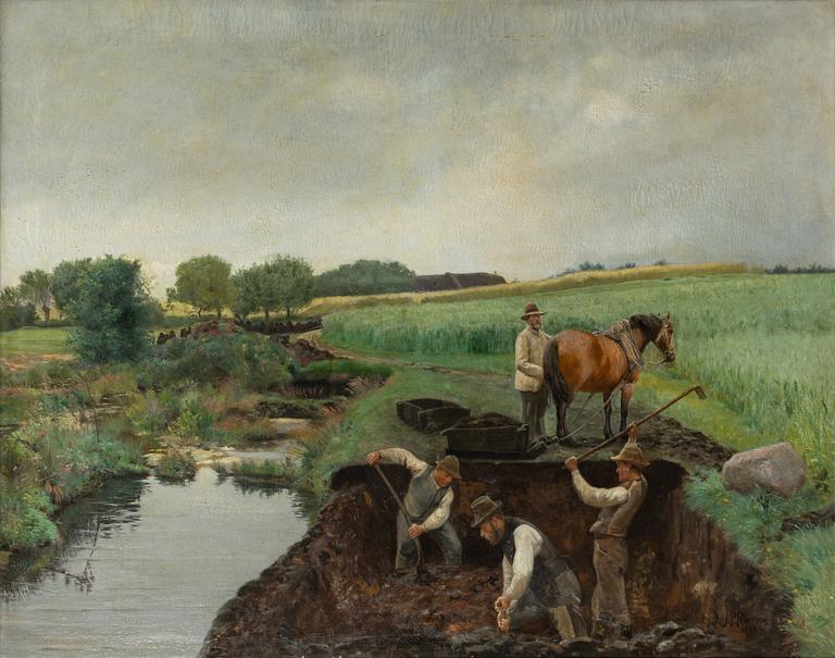 Jens Peder Pedersen, "En tørvemose. Motiv fra Fyn".