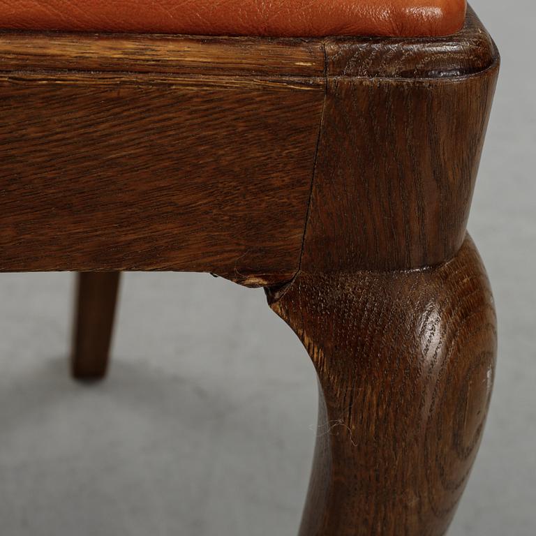 A set of six early 20th century  rococo-style chairs.