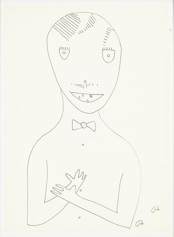 Roger Risberg, tuschteckning, signerad. Utförd 2008.