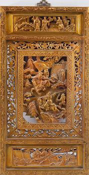 VÄGGRELIEF, Kina, modern tillverkning.