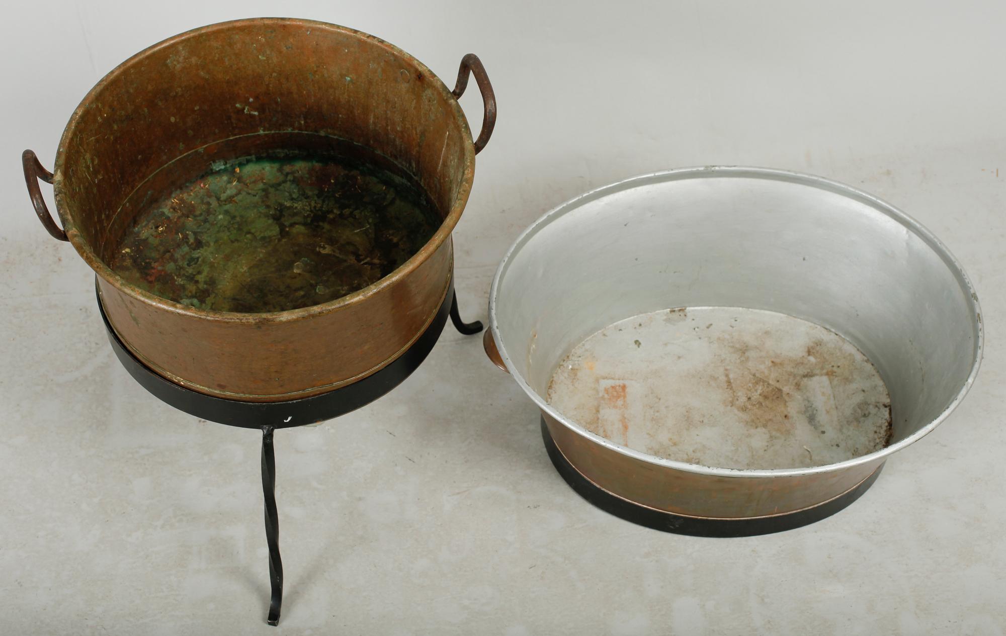 KITTEL SAMT BALJA, koppar, 1800-tal.