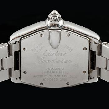 ARMBANDSUR, herr, Cartier - Roadster. Stål. Automatisk. 37 x 35mm. 2004.