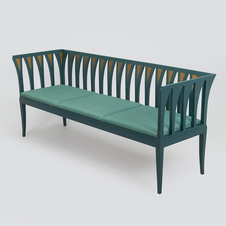 Eliel Saarinen, a “Blue Suite” sofa, Adelta, Finland. Model designed 1929 for Saarinen House, Cranbrook.