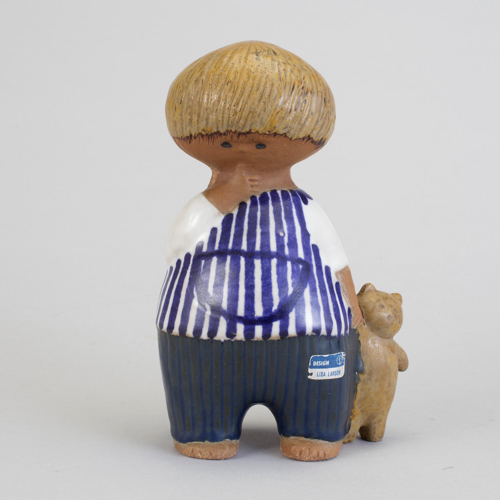 LISA LARSON, Gustavsberg, figurin i stengods, "Malin". I produktion 1962-1980.