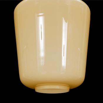 TAKLAMPA, glas, Pukebergs glasbruk, 1900-tal. Höjd 81 cm.