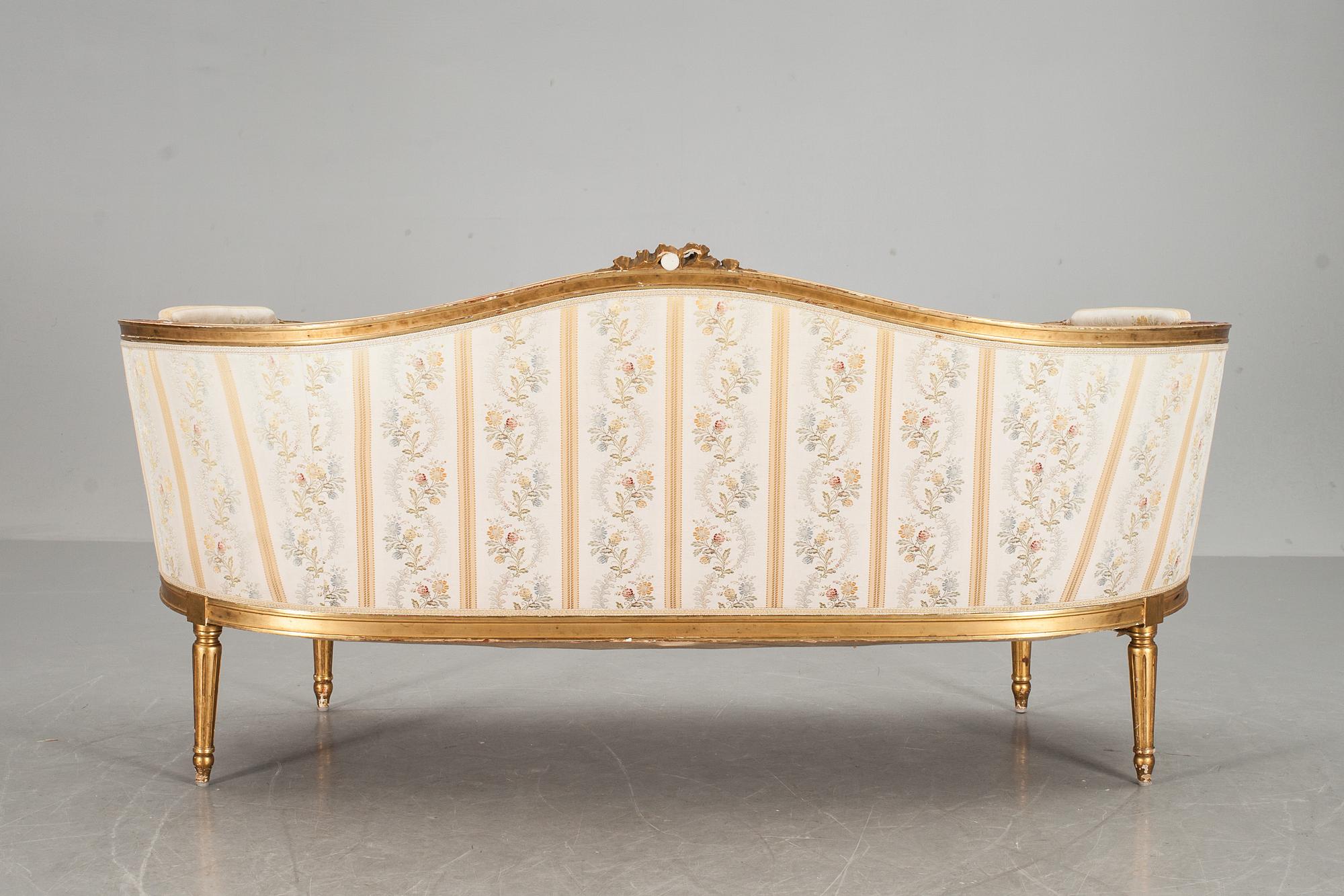 SOFFA, sk badkarsmodell, gustaviansk stil, omkring 1900.