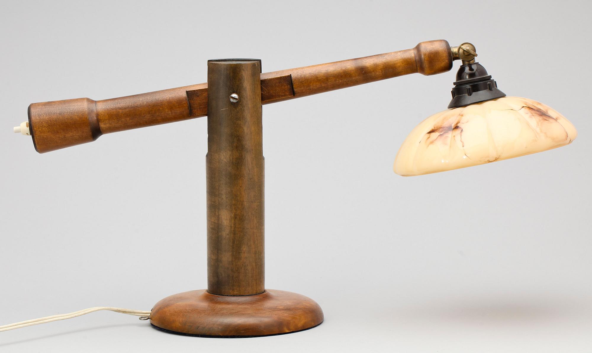 BORDSLAMPA, art deco, 1940-tal.