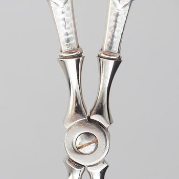 Two Silver Serving Spoons, including a Rococo-Revival spoon with mark PR Hinnerup, Denmark 1851.