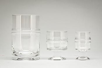 GLASSERVIS, glas. 48 st.  Iittala , 1970-tal.