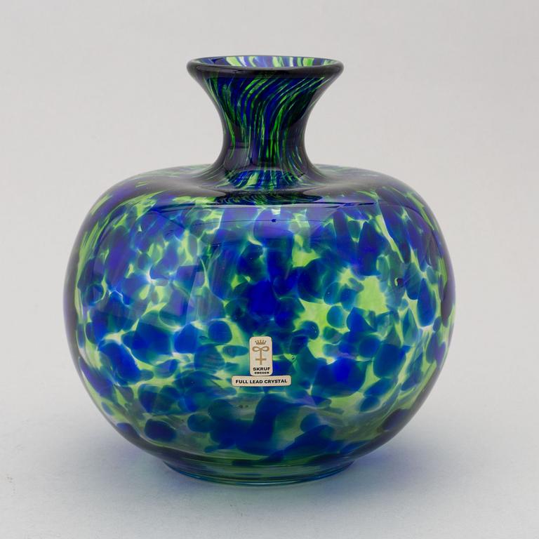 A glass vase by Bengt Edenfalk for Skruf, second half of the 20th Century.
