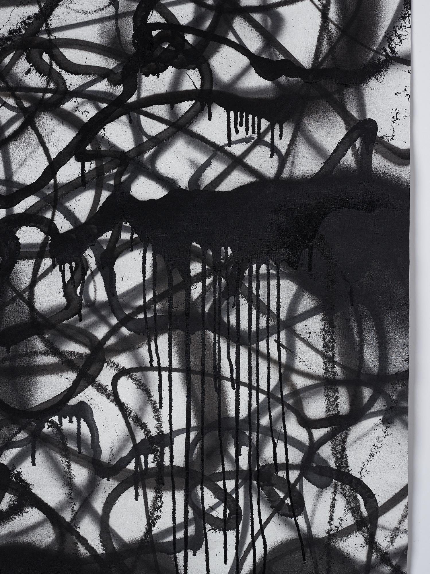 Magnus "NUG" Gustafsson, spray paint on canvas signed and dated 2013 verso.