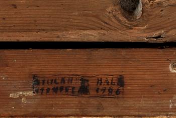 SPEGEL, Gustaviansk, Stockholms hallstämpel 1786.