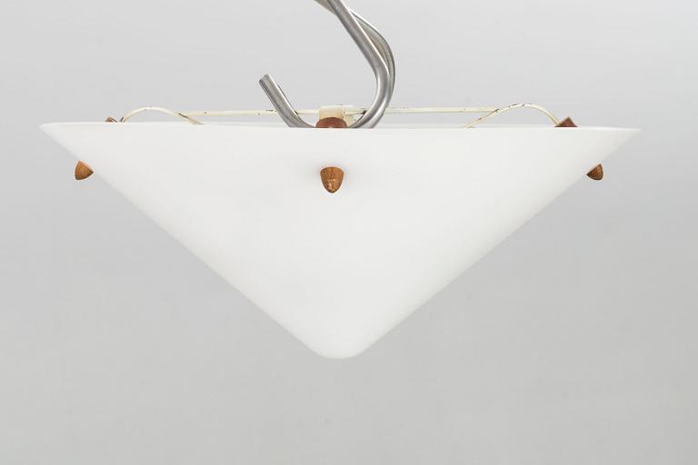 Uno & Östen Kristiansson, a plexi glass and teak ceiling light, model 539, Luxus, Sweden, second half of 20th century.