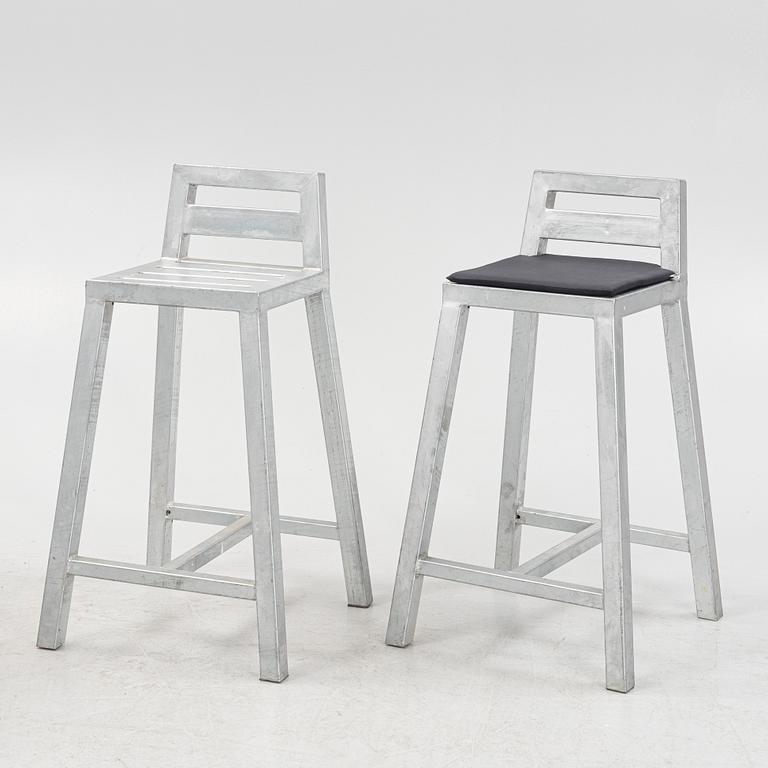 6 galvanized barstools by A2 living.