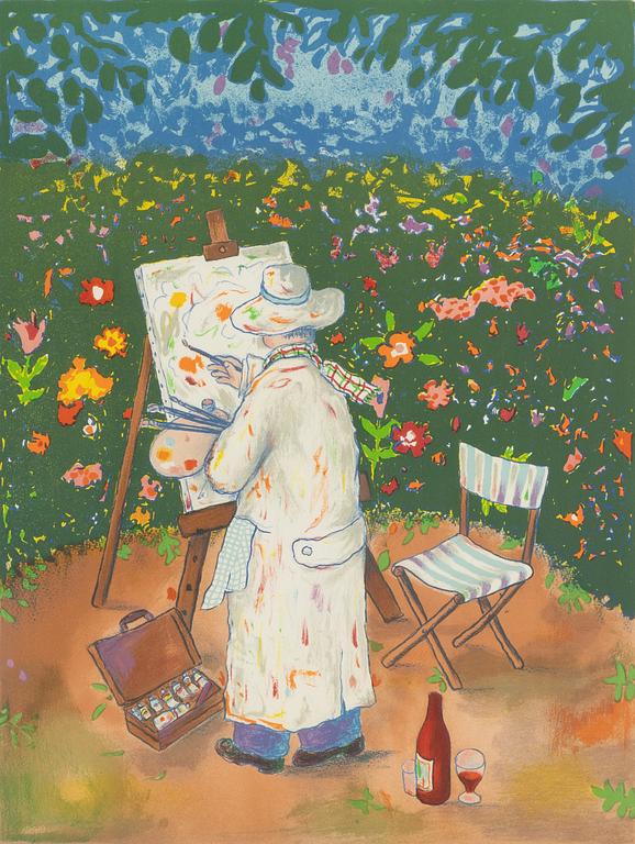 Lennart Jirlow, The Artist at His Easel.