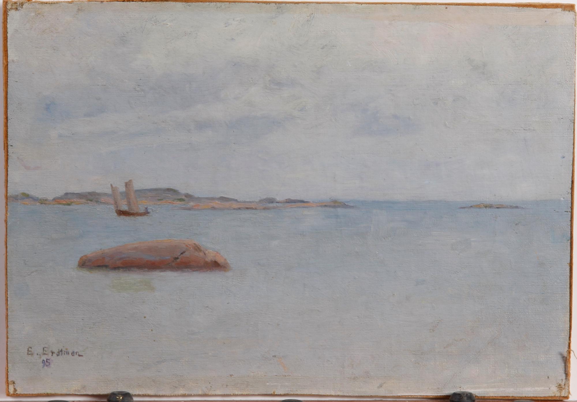 ERDTMAN, ELIAS, 3 st, olja på duk, två med sign, en dat -95.