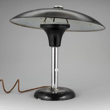 A black and crome table light, Germany 1930s.
