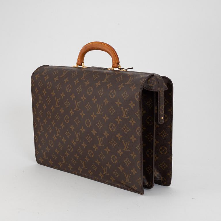 Louis Vuitton, a monogram canvas 'Serviette Fermoir' briefcase.