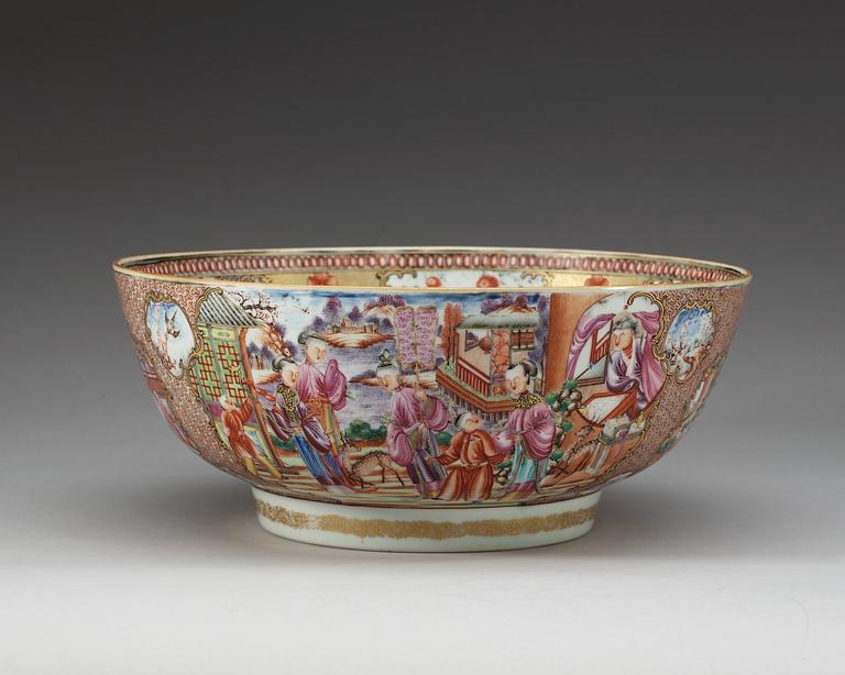 BÅLSKÅL, kompaniporslin. Qing dynastin, Qianlong (1736-95).