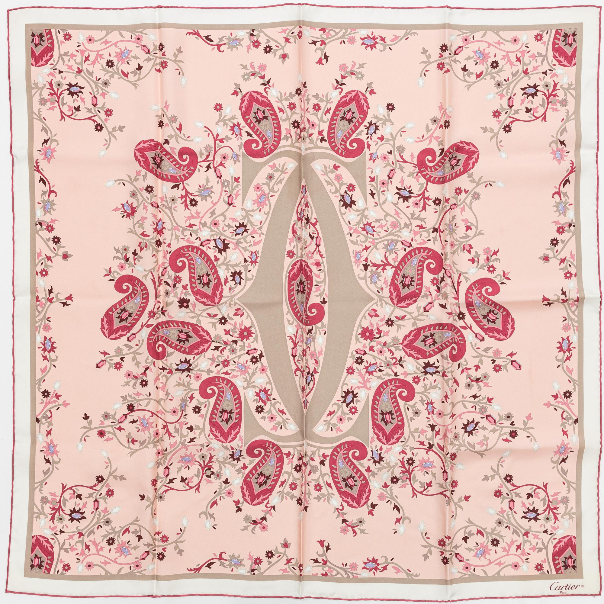 Cartier, a twill silk scarf.