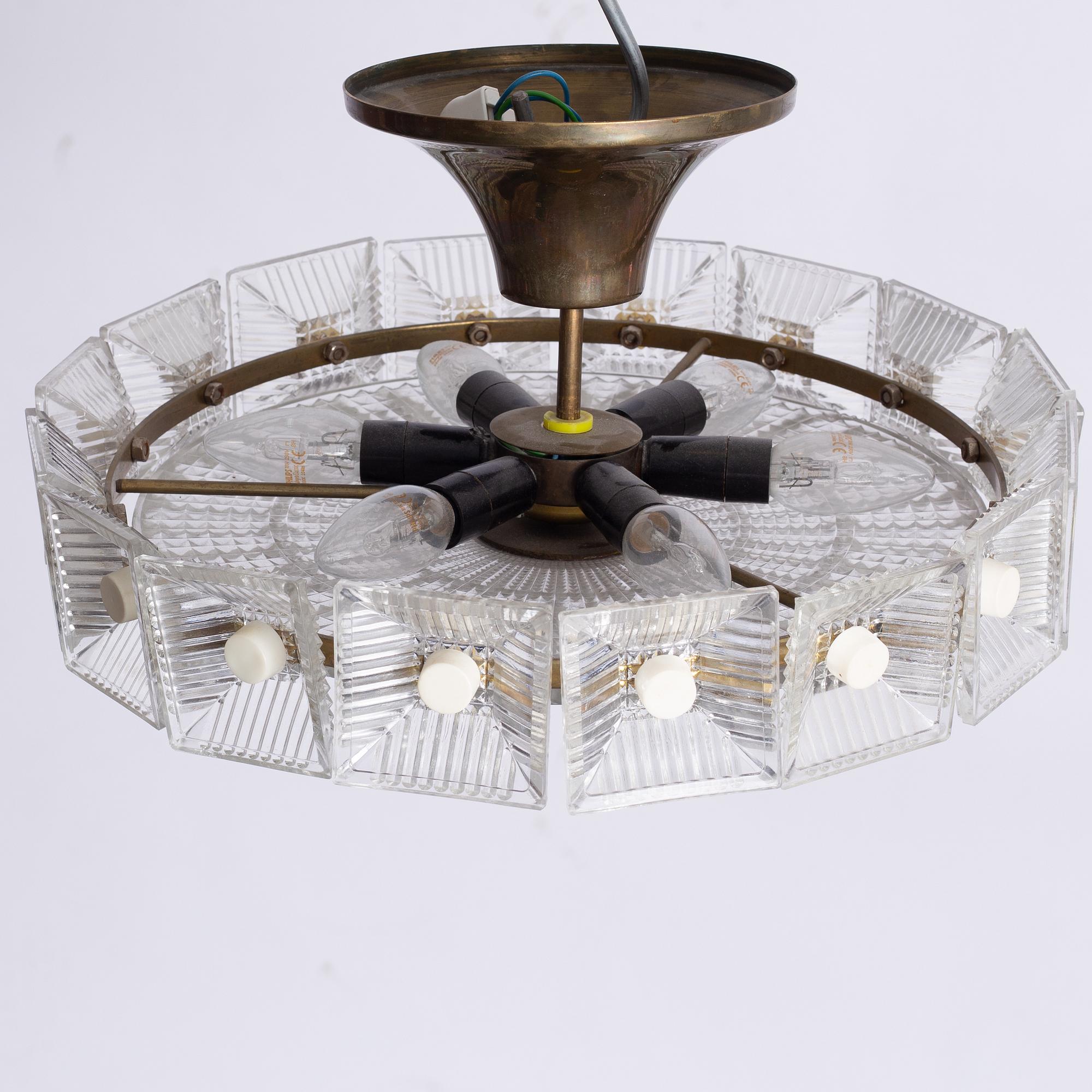 Carl Fagerlund, taklampa, Orrefors, 1900-talets andra hälft.