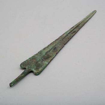 A bronze spearhead probably Loristan circa 1000 B.C.