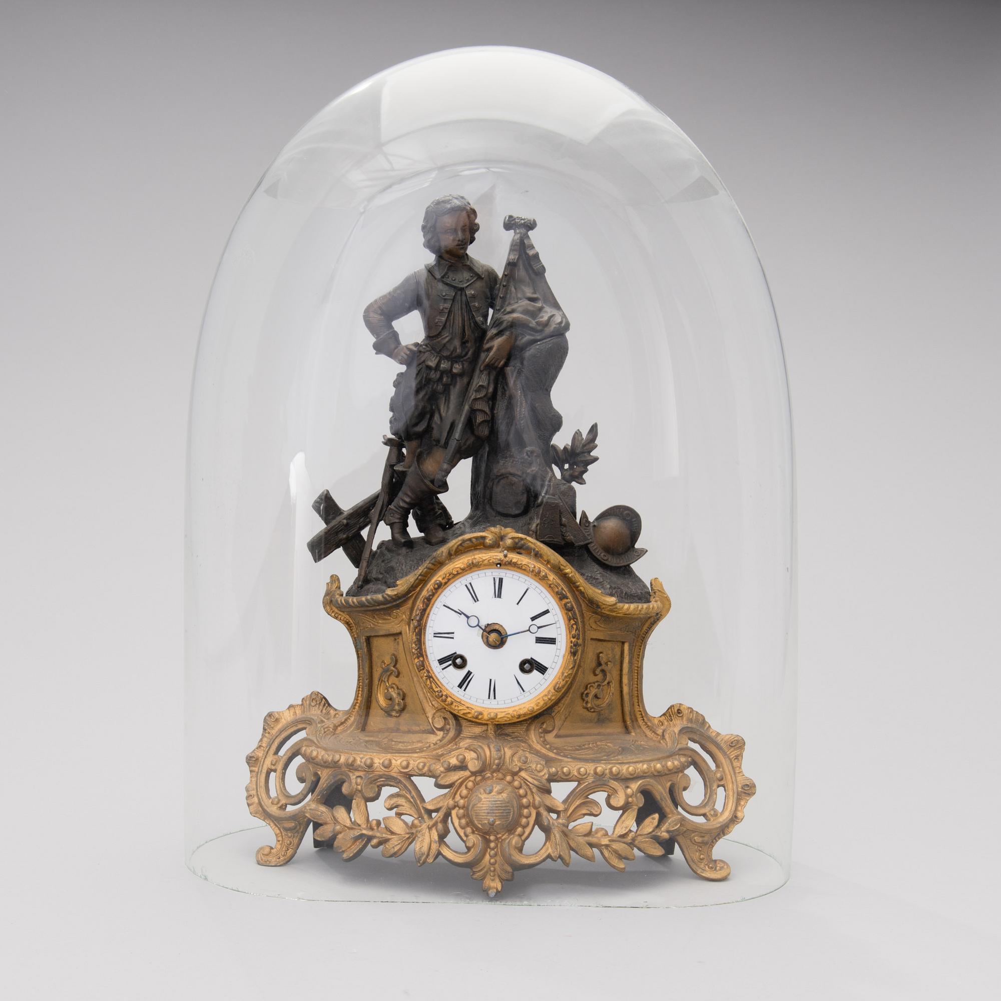 A French mid-19th century Japy Frères, mantelclock.