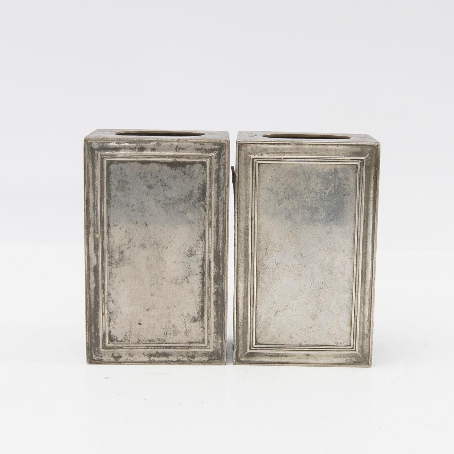 Just Andersen, A group of tin objects, 4 pcs, Denmark, first half of the 20th century.