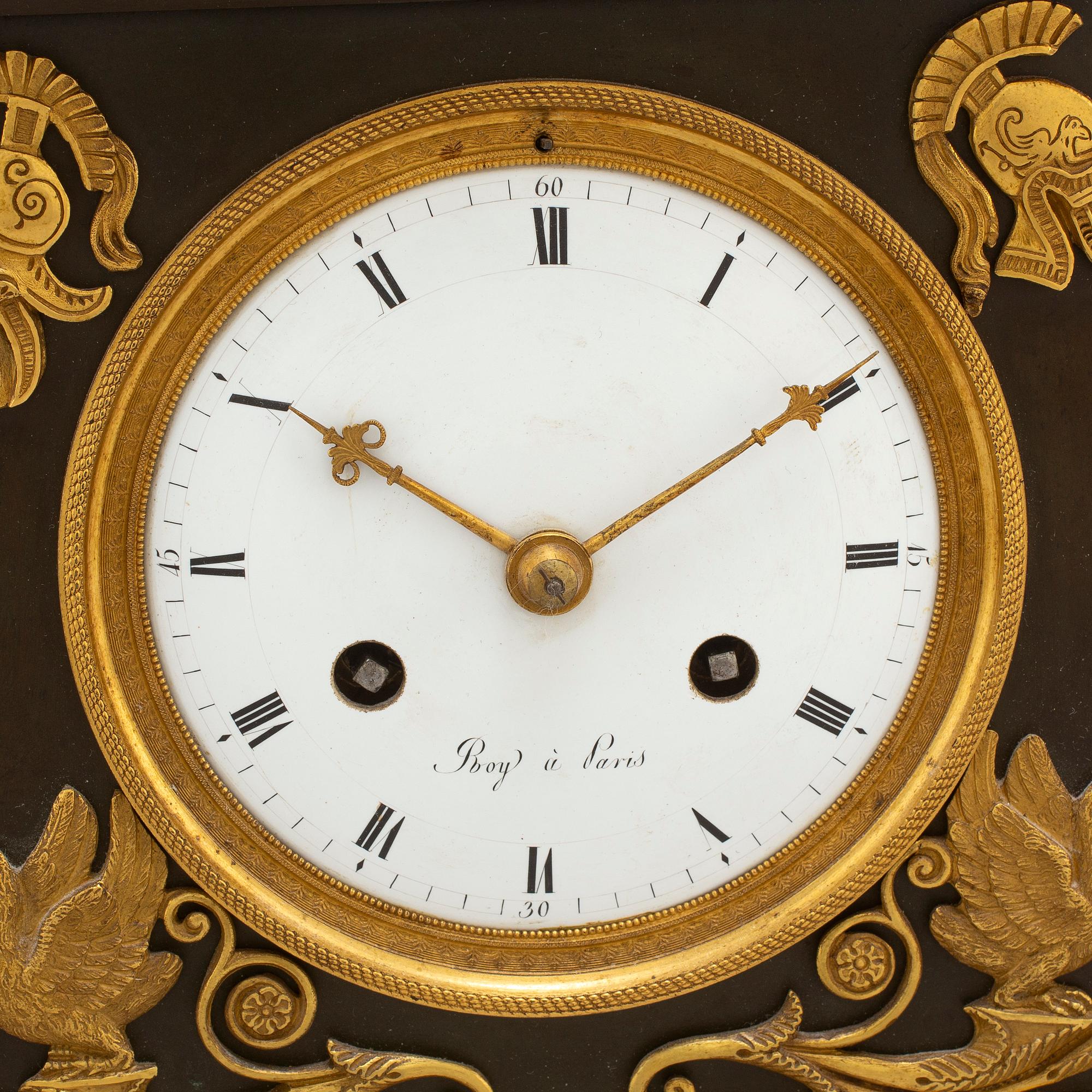 A French Empire early 19th century mantel clock.