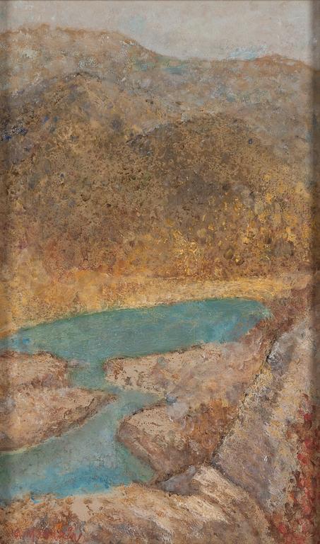 Ants Murakin, Landscape with river.