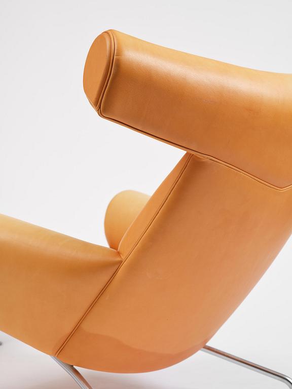 Hans J. Wegner, an “Ox Chair” with footstool, Erik Jørgensen, Denmark.