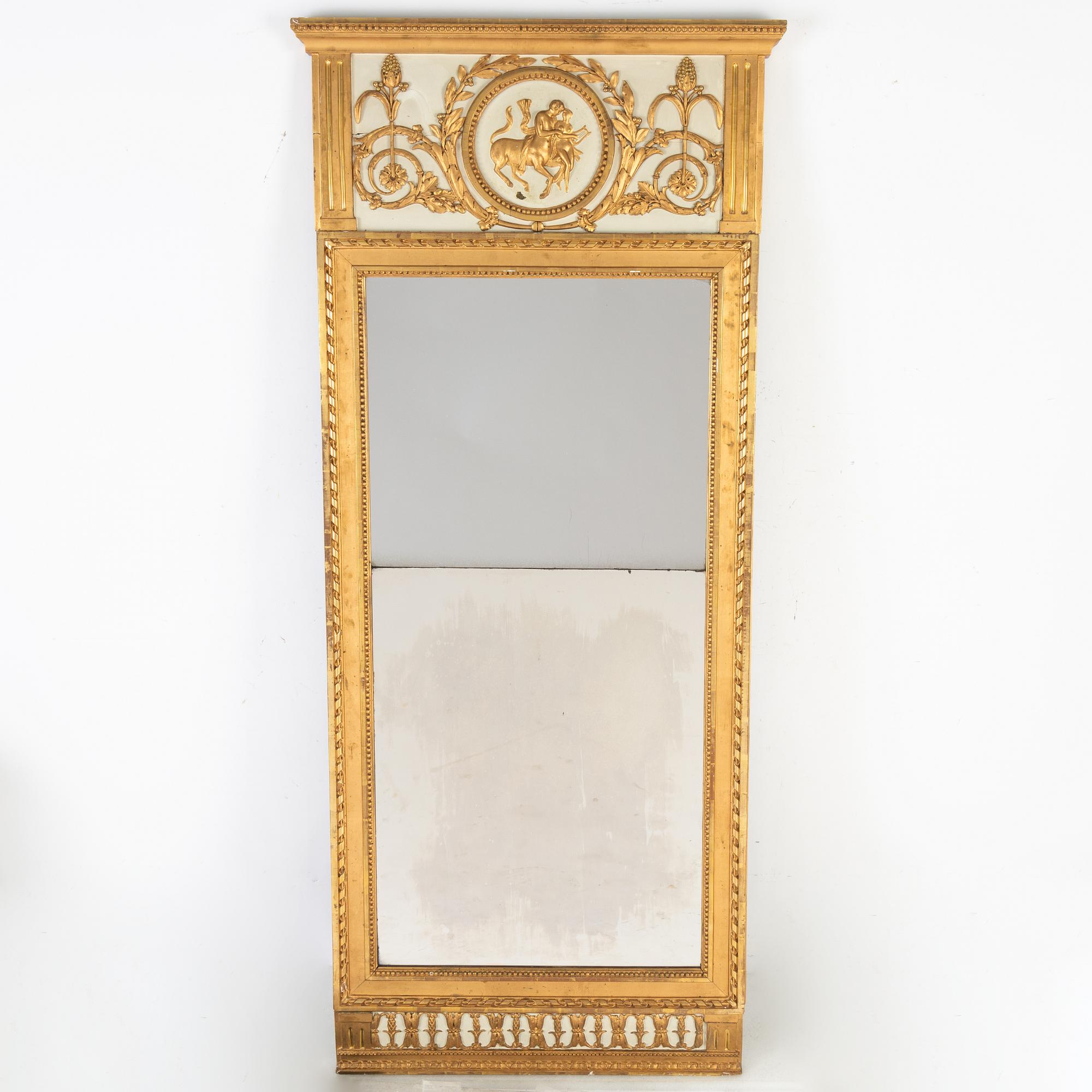 A late Gustavian mirror possibly by Carl Corssar, early 19th Century.
