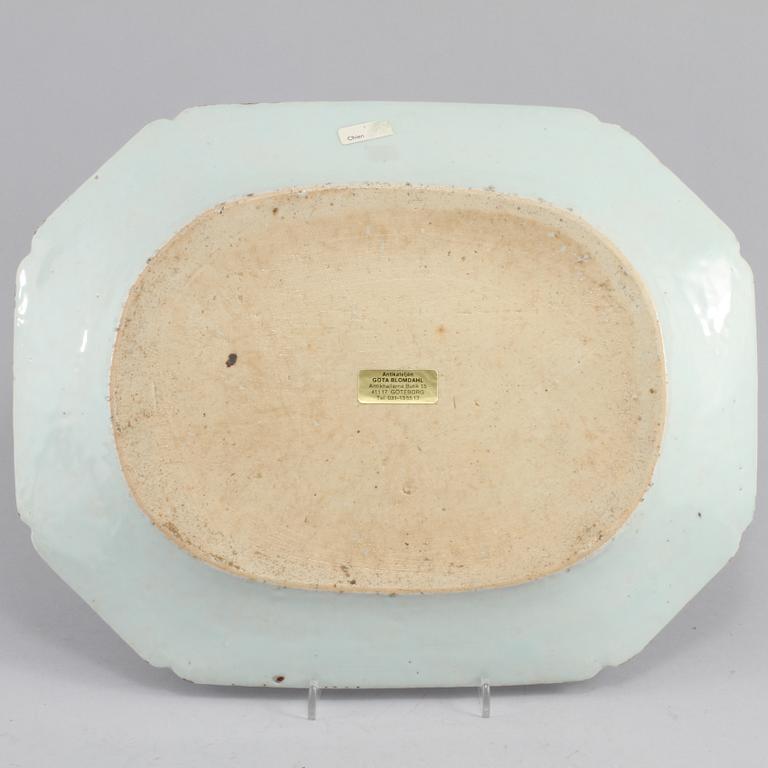 STEKFAT, porslin, Kina 1700-tal,