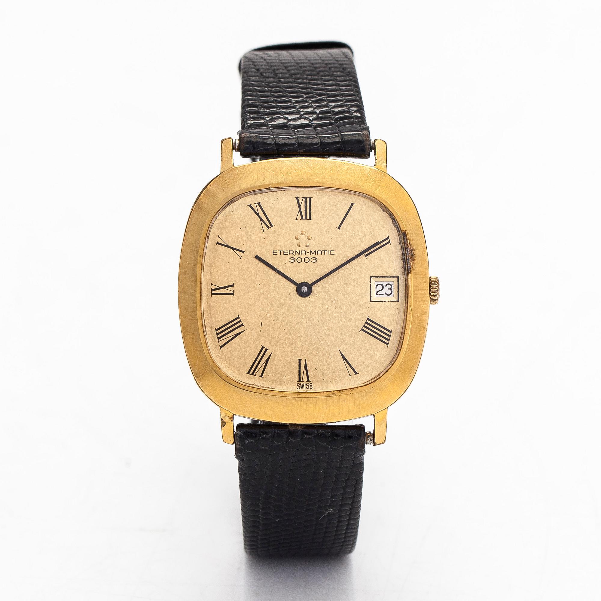Eterna Matic 3003 wristwatch 34 x 36 mm. Bukowskis