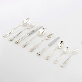 Cutlery service 102 pcs silver Hallbergs Stockholm ca 1948-1965.